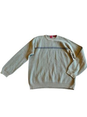 Arrow Retro Y2K Pullover Sweater Stretch Ribbed 2000s Classic Size Large Men's